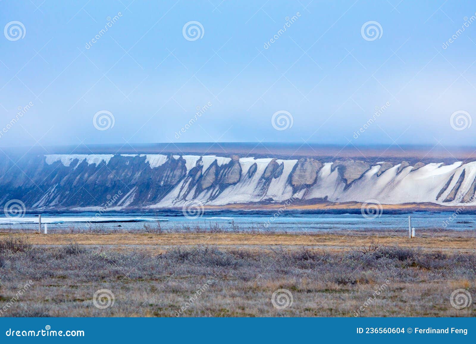 dalton highway, alaska, usa. glaciers and icebergs in the arctic circle
